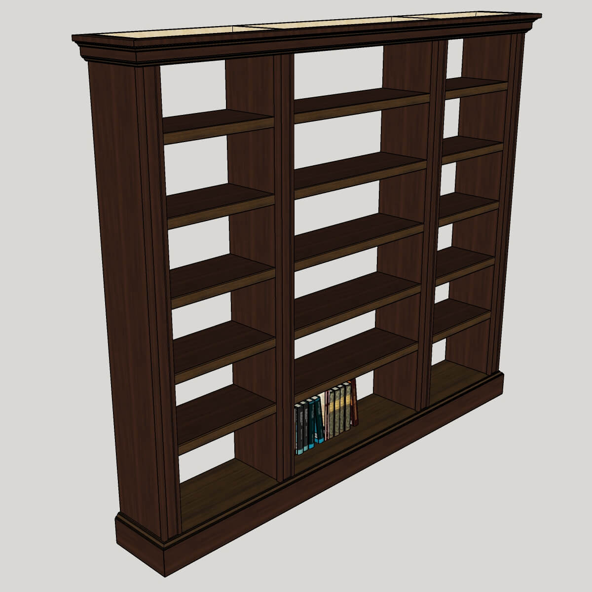 Roman ogee bookcase ISO60 view