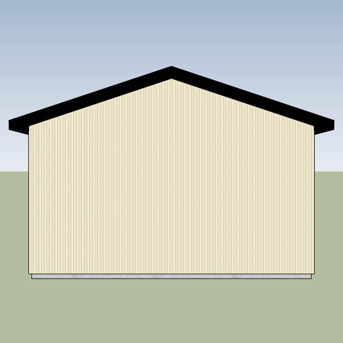 Gable Garage Back View