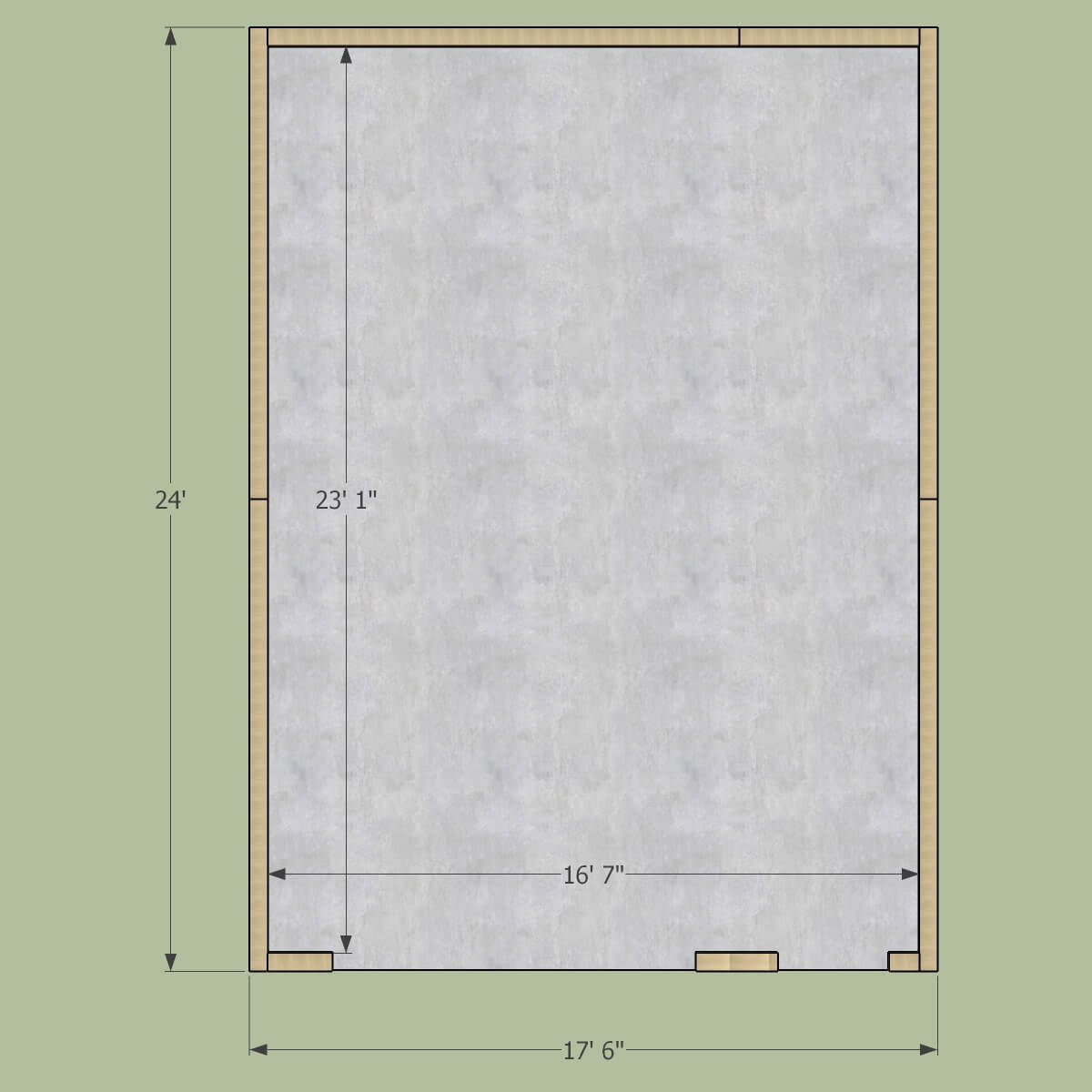 Gable Garage Floor