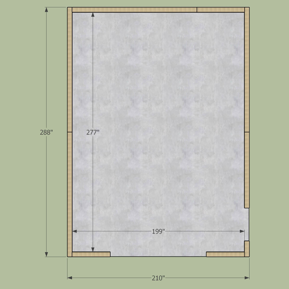 Gable Garage Floor