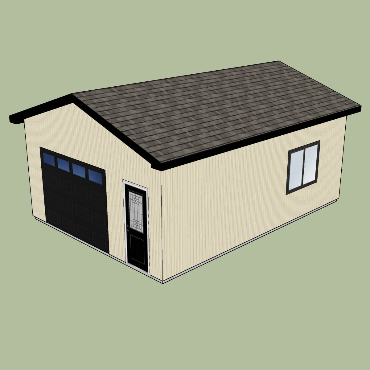 Gable Garage ISO60 View
