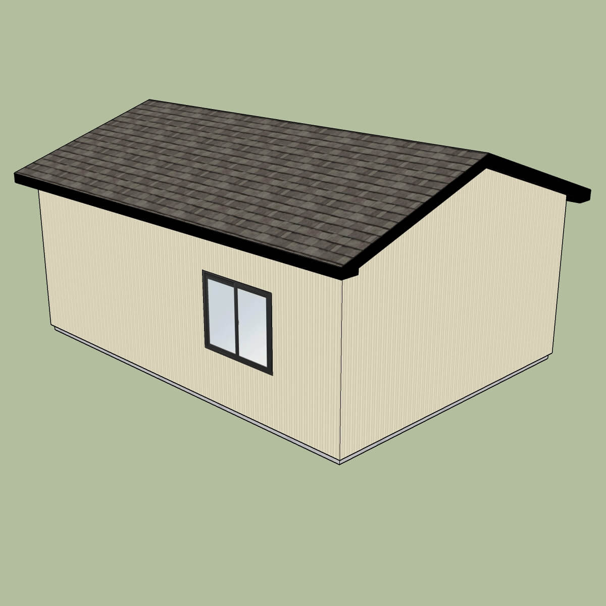 Gable Garage ISO60 View