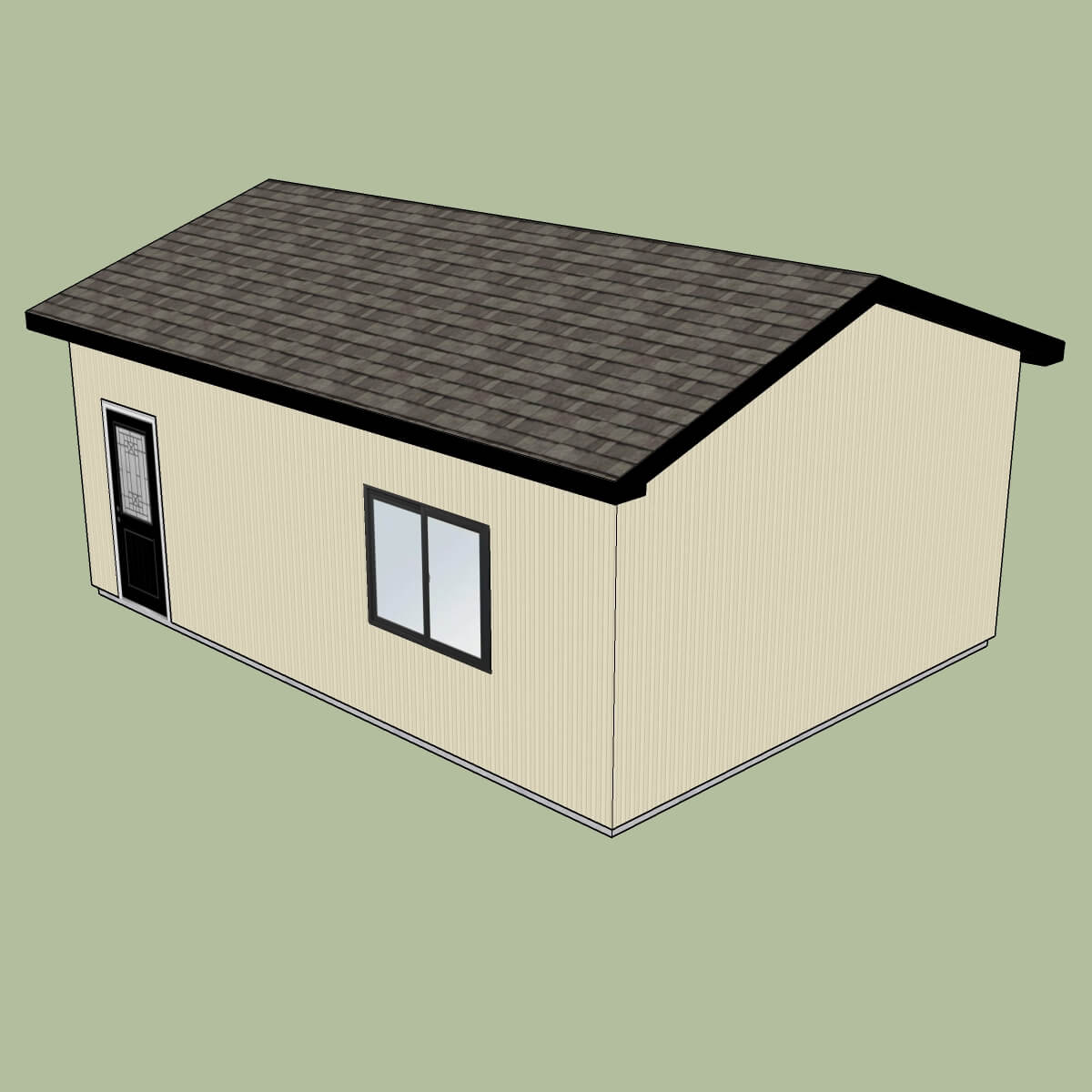 Gable Garage ISO60 View