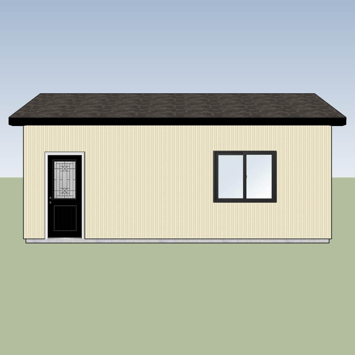 Gable Garage Right View