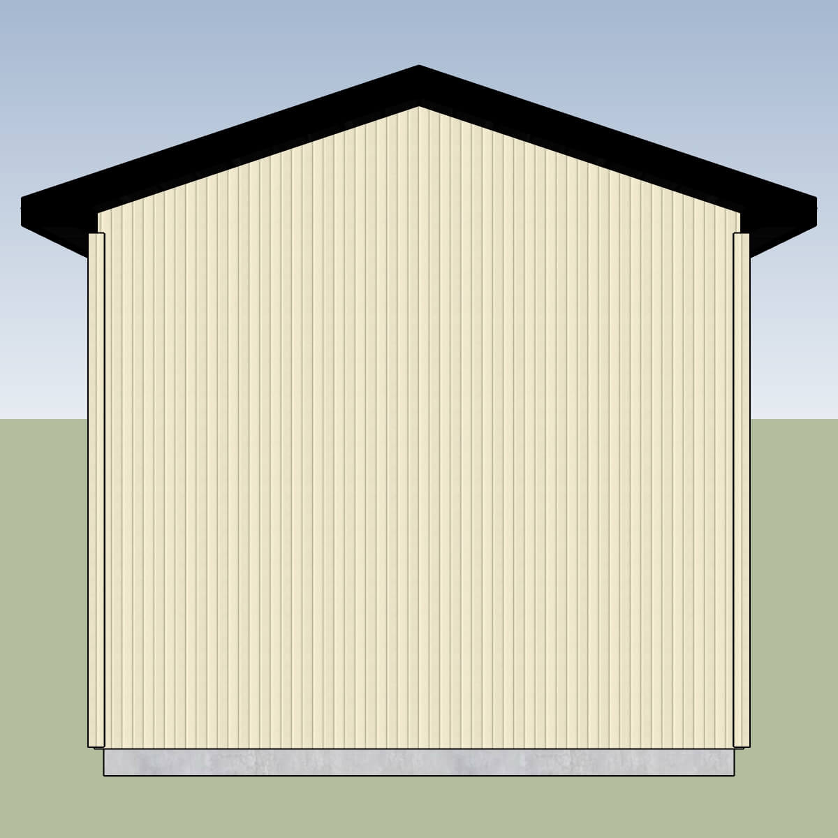 Gable Shed Back View