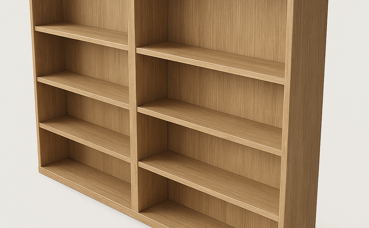 Wall bookcase 3D View